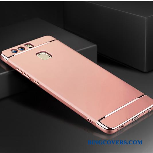 Huawei P9 Plus Anti-fald Cover Telefon Etui Kreativ Guld Beskyttelse Pu