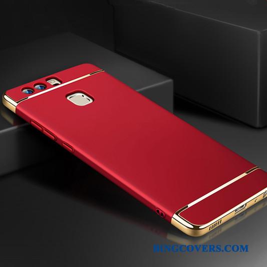 Huawei P9 Plus Anti-fald Cover Telefon Etui Kreativ Guld Beskyttelse Pu