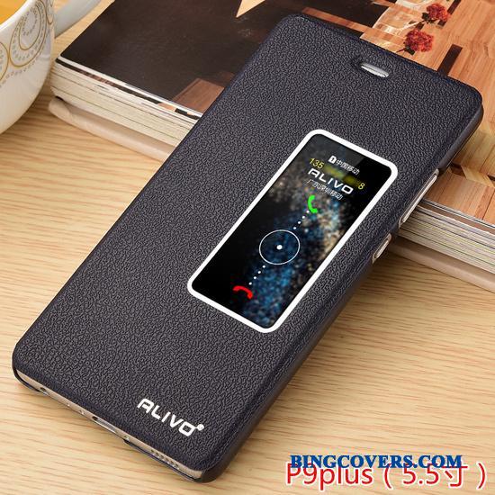 Huawei P9 Plus Cover Alt Inklusive Beskyttelse Anti-fald Lædertaske Telefon Etui Clamshell