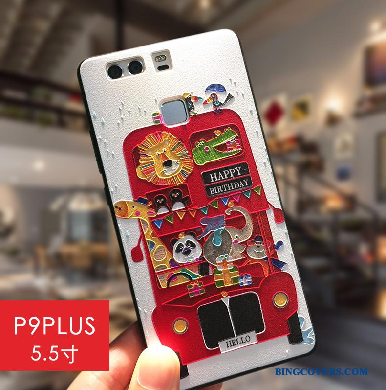 Huawei P9 Plus Cover Alt Inklusive Hvid Nubuck Kreativ Silikone Telefon Etui