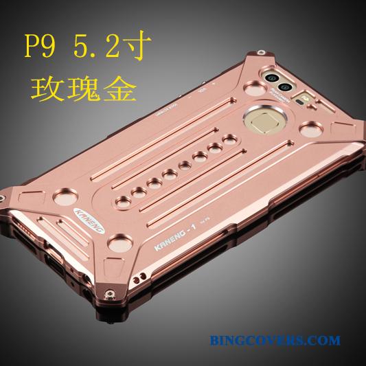 Huawei P9 Plus Cover Beskyttelse Ramme Metal Sølv Telefon Etui Mobiltelefon