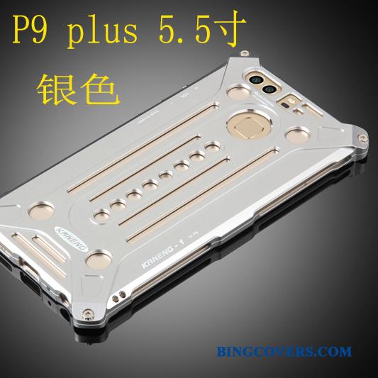 Huawei P9 Plus Cover Beskyttelse Ramme Metal Sølv Telefon Etui Mobiltelefon