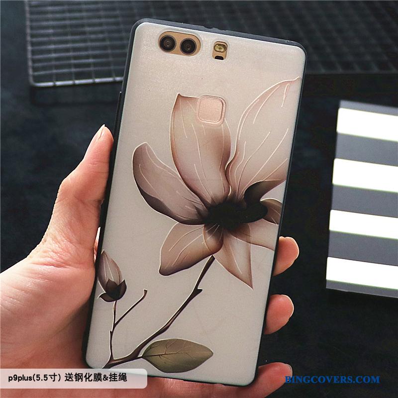 Huawei P9 Plus Etui Beskyttelse Kreativ Kinesisk Stil Alt Inklusive Anti-fald Nubuck Lilla