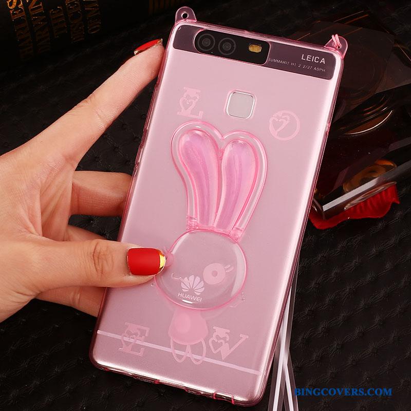 Huawei P9 Plus Etui Lilla Support Silikone Mobiltelefon Cover Cartoon Tynd