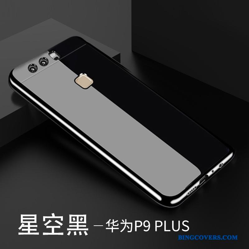 Huawei P9 Plus Etui Telefon Beskyttelse Blå Belægning Silikone Gennemsigtig