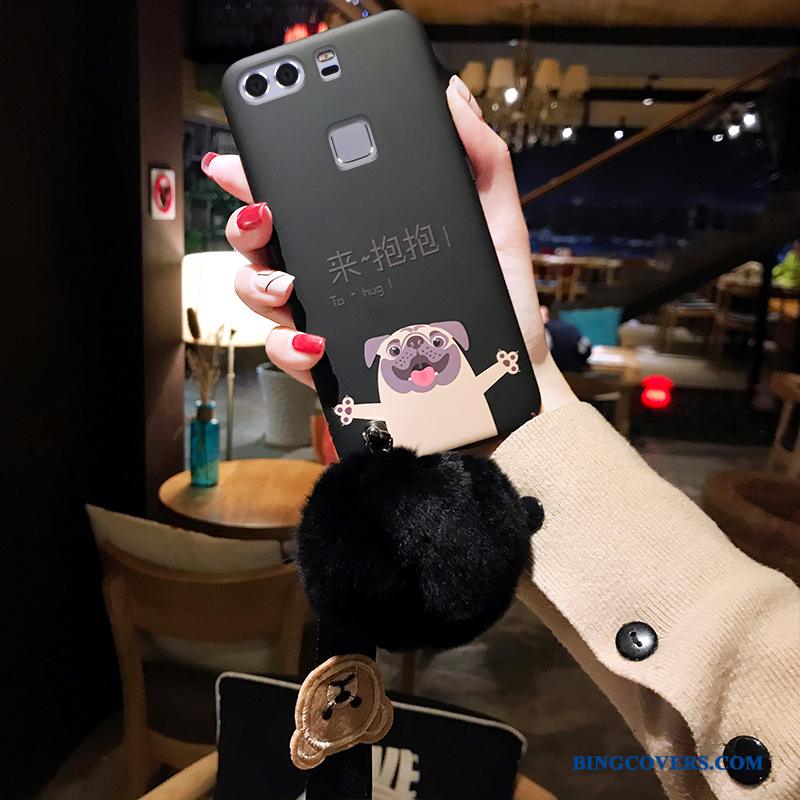 Huawei P9 Plus Kreativ Gul Kaninpels Alt Inklusive Cover Telefon Etui Smuk