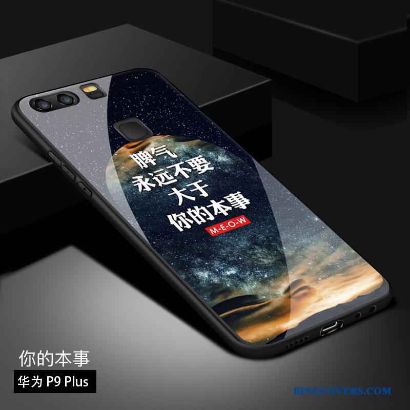 Huawei P9 Plus Kreativ Sort Tynd Beskyttelse Telefon Etui Glas Cover
