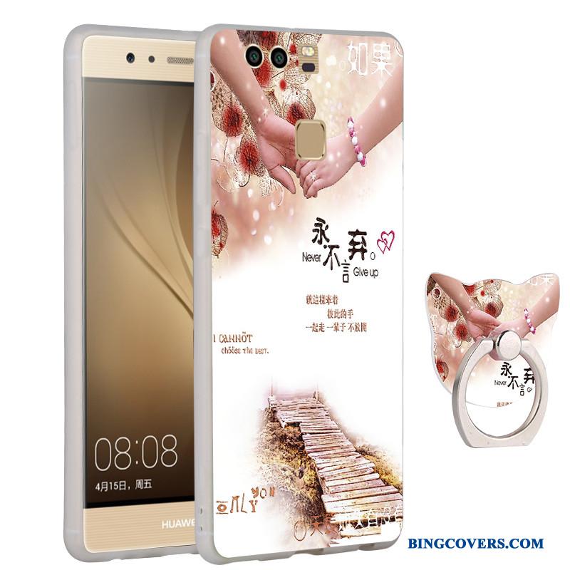 Huawei P9 Plus Silikone Anti-fald Blød Beskyttelse Telefon Etui Lyseblå Cover
