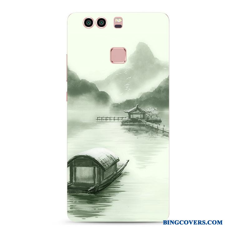 Huawei P9 Plus Vind Beskyttelse Telefon Etui Cover Grå Alt Inklusive Kinesisk Stil
