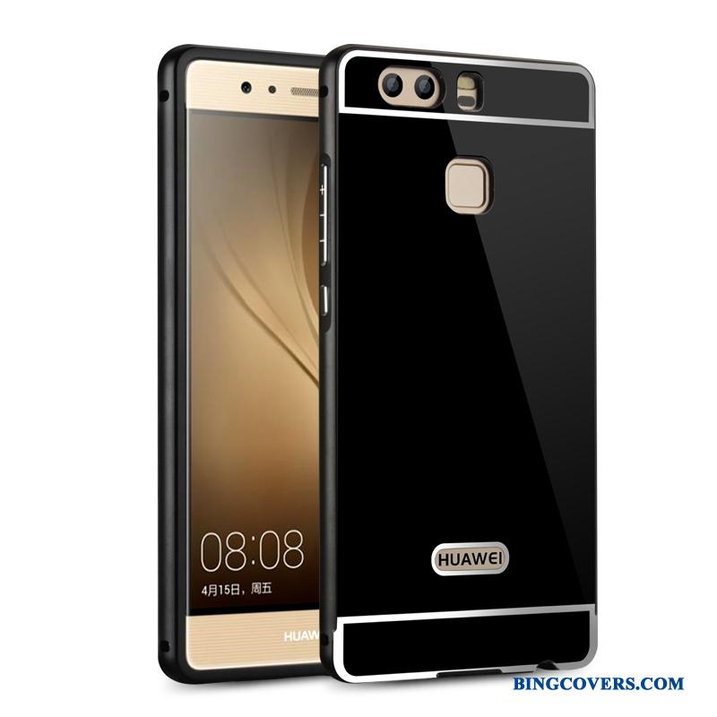 Huawei P9 Ramme Etui Beskyttelse Sølv Bagdæksel Metal Telefon