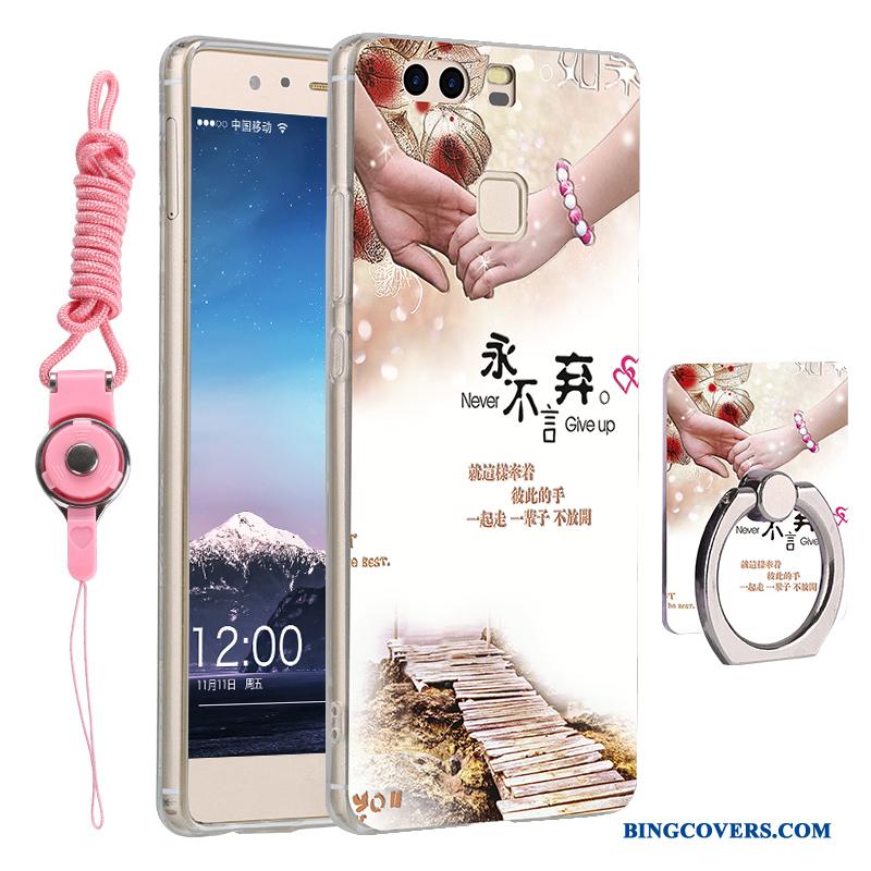 Huawei P9 Relief Blød Cover Anti-fald Alt Inklusive Telefon Etui Tynd