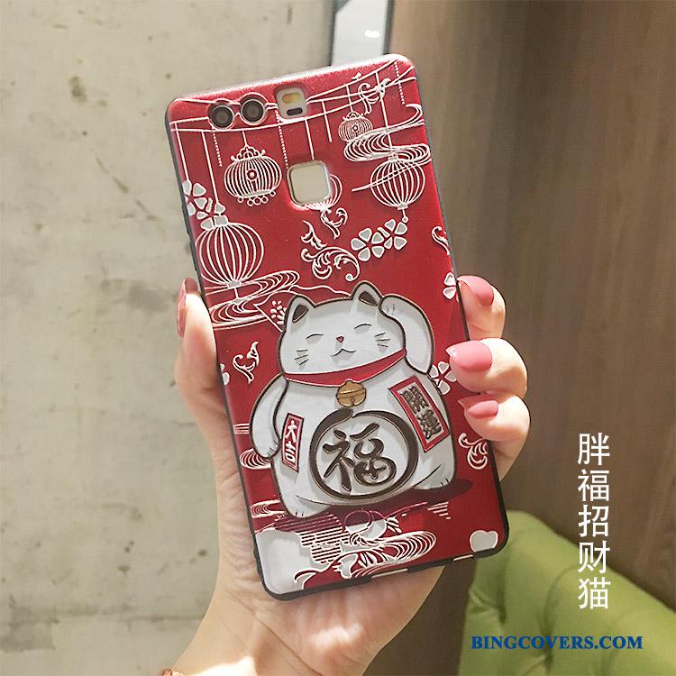 Huawei P9 Rød Guld Beskyttelse Cover Telefon Etui Silikone Wealth
