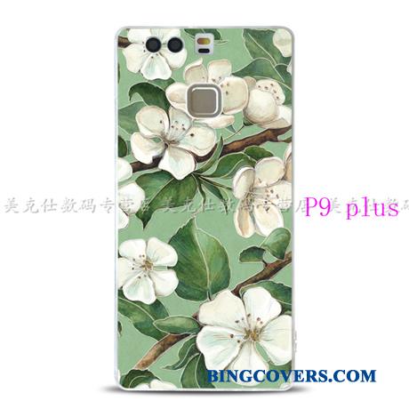 Huawei P9 Silikone Blød Telefon Etui Relief Grøn Alt Inklusive Cover