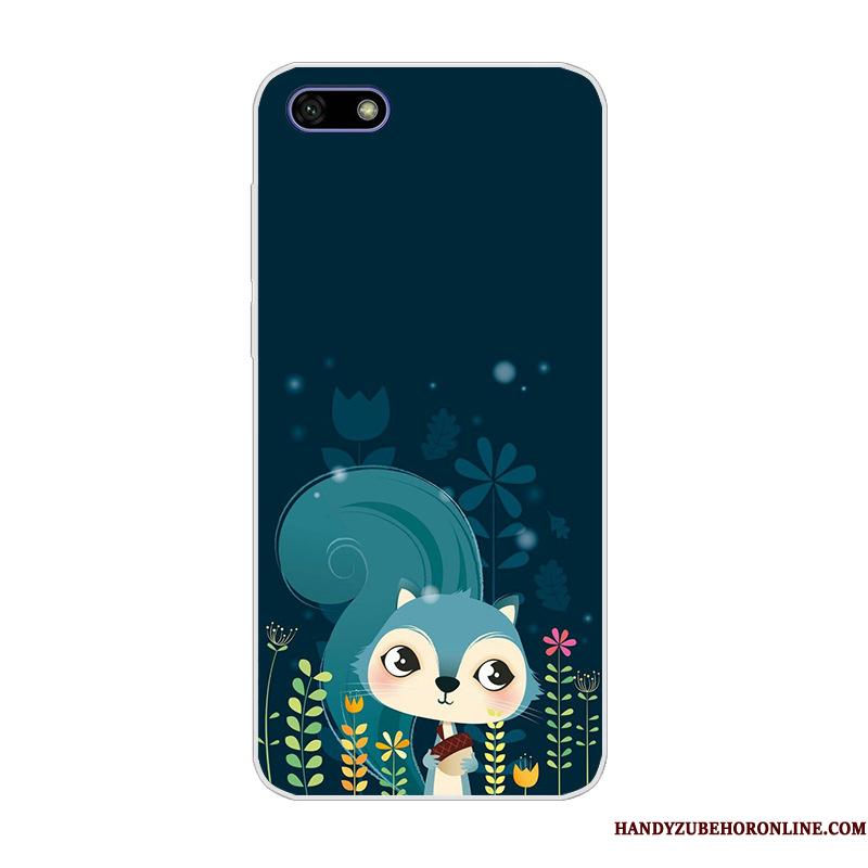 Huawei Y5 2018 Etui Cover Anti-fald Blå Beskyttelse Telefon Cartoon