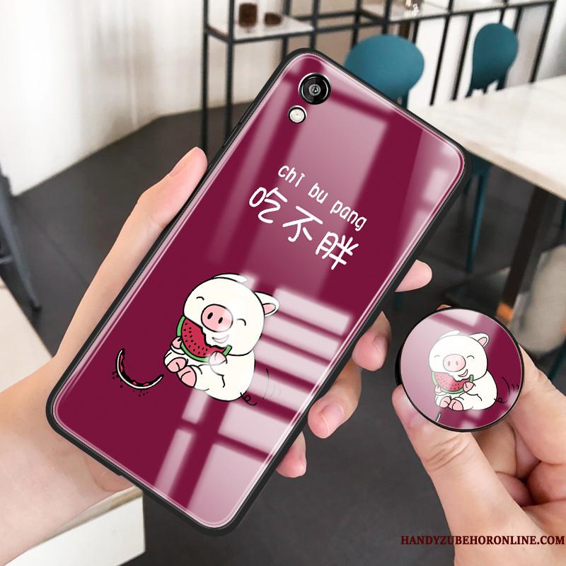 Huawei Y5 2019 Simple Glas Telefon Etui Lille Sektion Elskeren Cover Beskyttelse