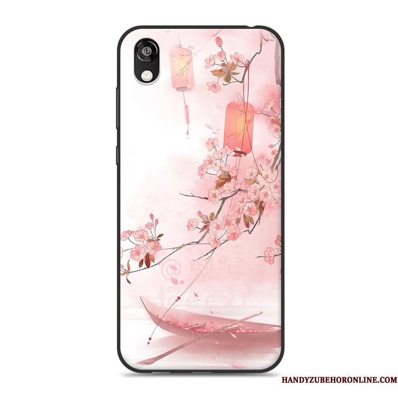 Huawei Y5 2019 Telefon Etui Plomme Blomst Simple Hængende Ornamenter Silikone Kinesisk Stil Blød