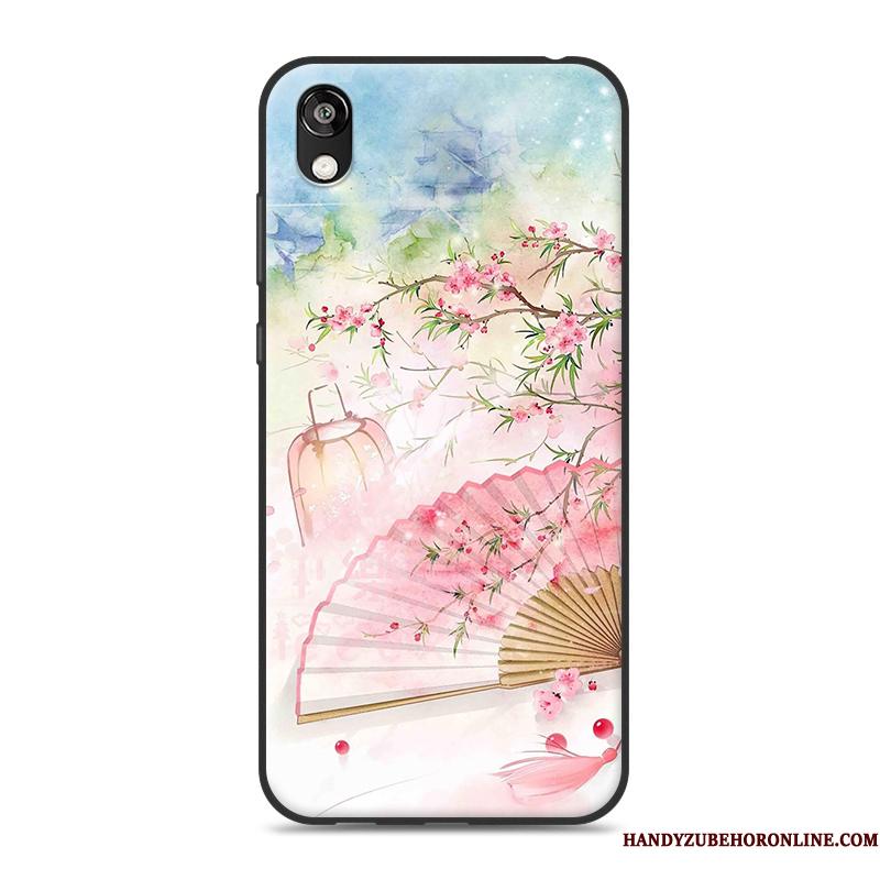 Huawei Y5 2019 Telefon Etui Plomme Blomst Simple Hængende Ornamenter Silikone Kinesisk Stil Blød