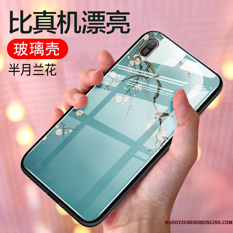Huawei Y6 2019 Etui Kinesisk Stil Alt Inklusive Silikone Anti-fald Blød Cover Glas