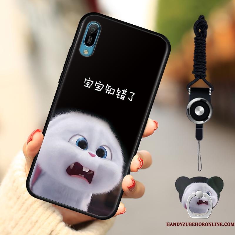 Huawei Y6 2019 Sort Anti-fald Telefon Etui Cover Mode Blød