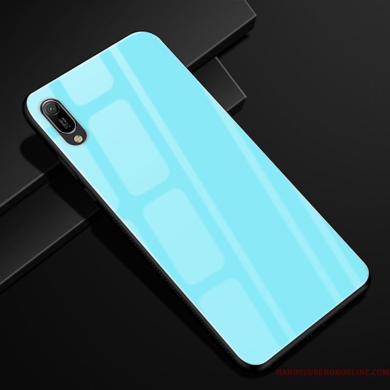 Huawei Y6 2019 Telefon Etui Solid Farve Blød Glas Gul Silikone Beskyttelse