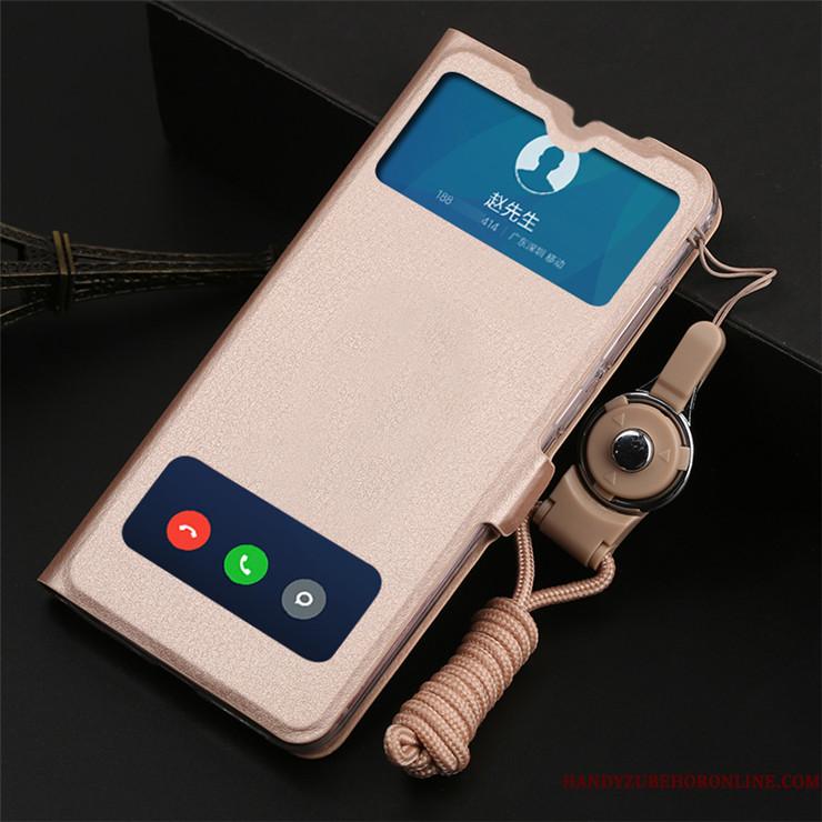 Huawei Y7 2019 Cover Folio Telefon Etui Hvid Anti-fald Alt Inklusive Lædertaske