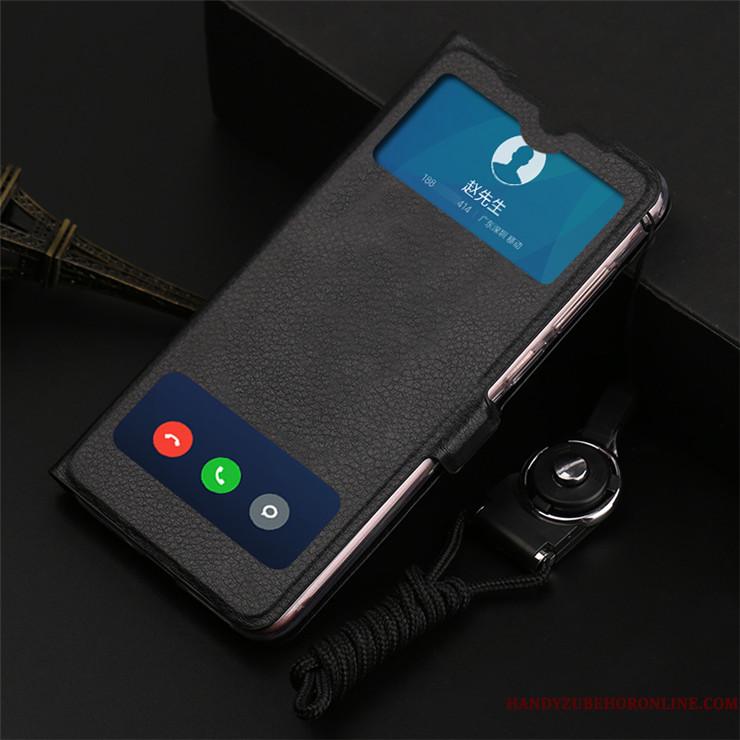 Huawei Y7 2019 Cover Folio Telefon Etui Hvid Anti-fald Alt Inklusive Lædertaske
