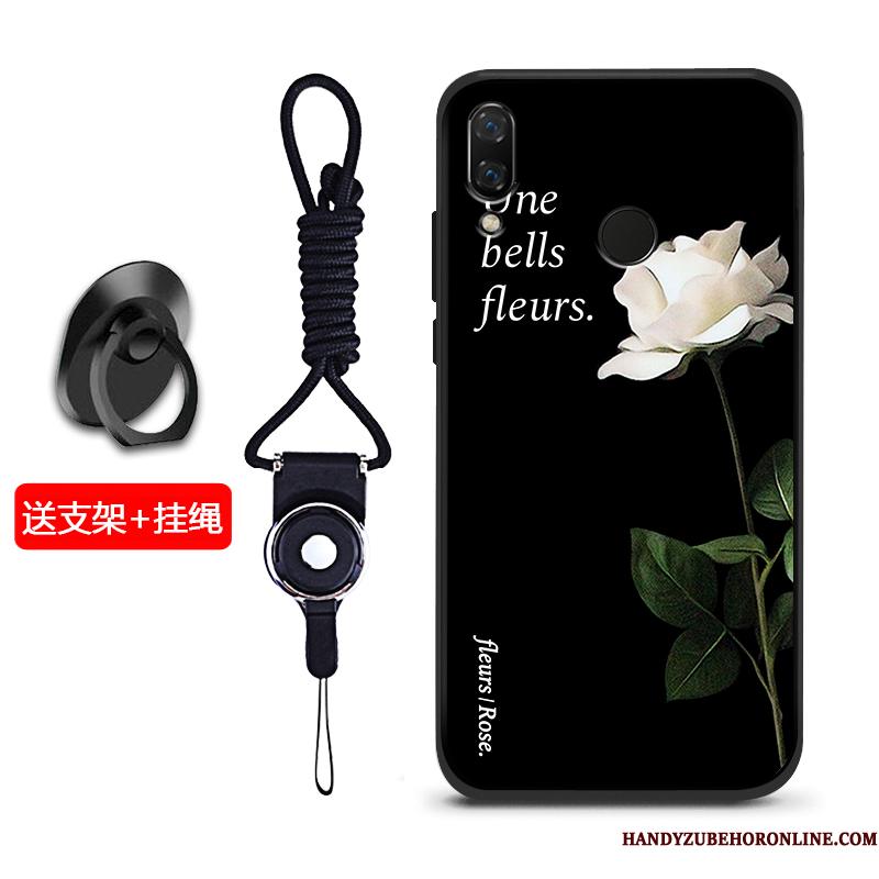 Huawei Y7 2019 Silikone Beskyttelse Etui Mobiltelefon Nubuck Blød Blå