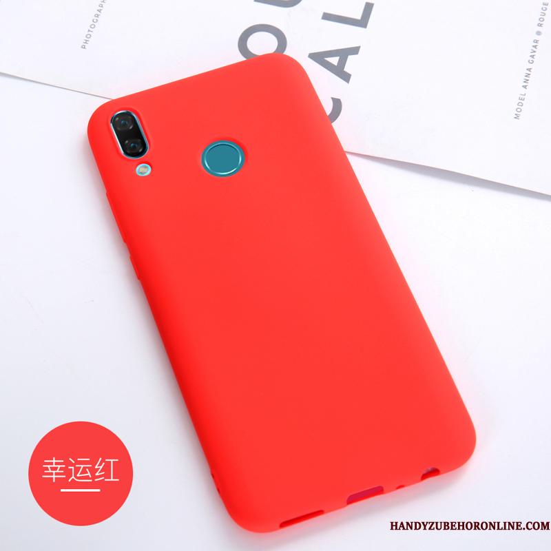 Huawei Y7 2019 Silikone Solid Farve Cover Beskyttelse Telefon Etui Skridsikre Blød