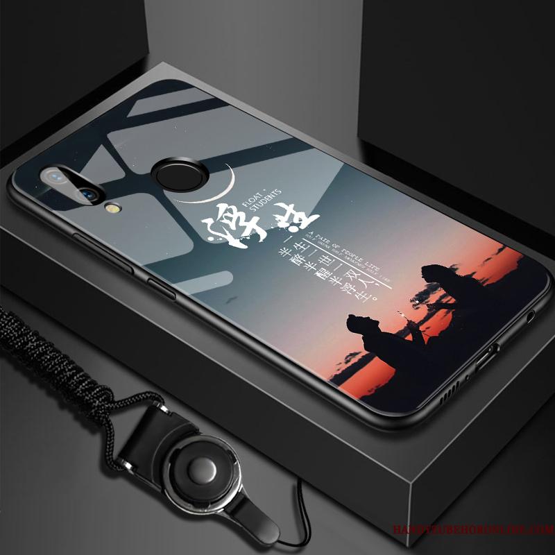 Huawei Y7 2019 Telefon Etui Trend Blå Silikone Ungdom Blød Beskyttelse