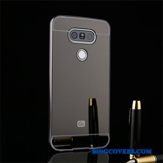 Lg G5 Cover Spejl Telefon Etui Bagdæksel Alt Inklusive Anti-fald Sølv