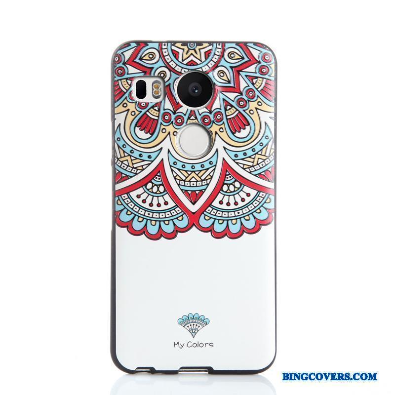 Lg Nexus 5x Farve Blød Silikone Rød Etui Cover Beskyttelse