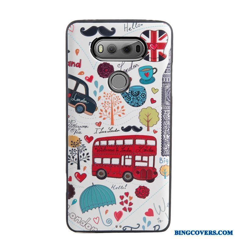 Lg V20 Farve Cover Anti-fald Silikone Mobiltelefon Hængende Ornamenter Telefon Etui