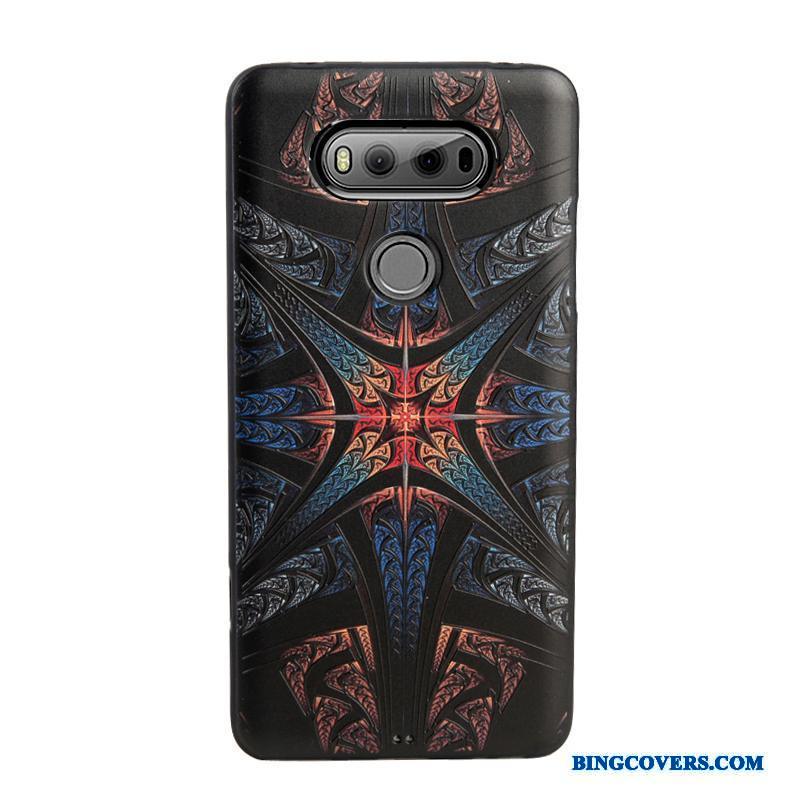 Lg V20 Farve Cover Anti-fald Silikone Mobiltelefon Hængende Ornamenter Telefon Etui