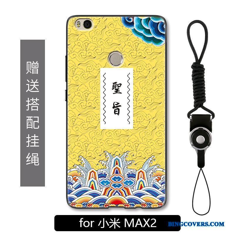 Mi Max 2 Beskyttelse Telefon Etui Cover Anti-fald Lille Sektion Rød Kinesisk Stil
