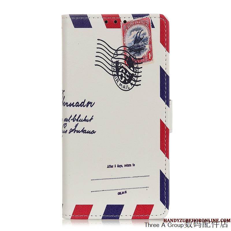 Mi Note 10 Cover Beskyttelse Telefon Etui Hvid Cartoon Folio Smuk