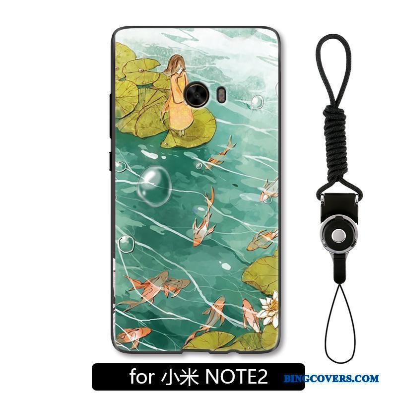 Mi Note 2 Telefon Etui Kinesisk Stil Cover Grå Alt Inklusive Karpe Beskyttelse