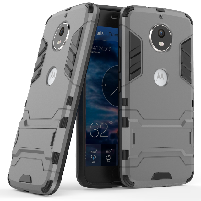 Moto G5s Lyseblå Anti-fald Telefon Etui Cyan Support Cover Armour