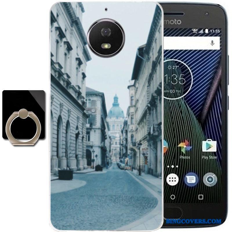Moto G5s Plus Telefon Etui Cover Anti-fald Blå Beskyttelse