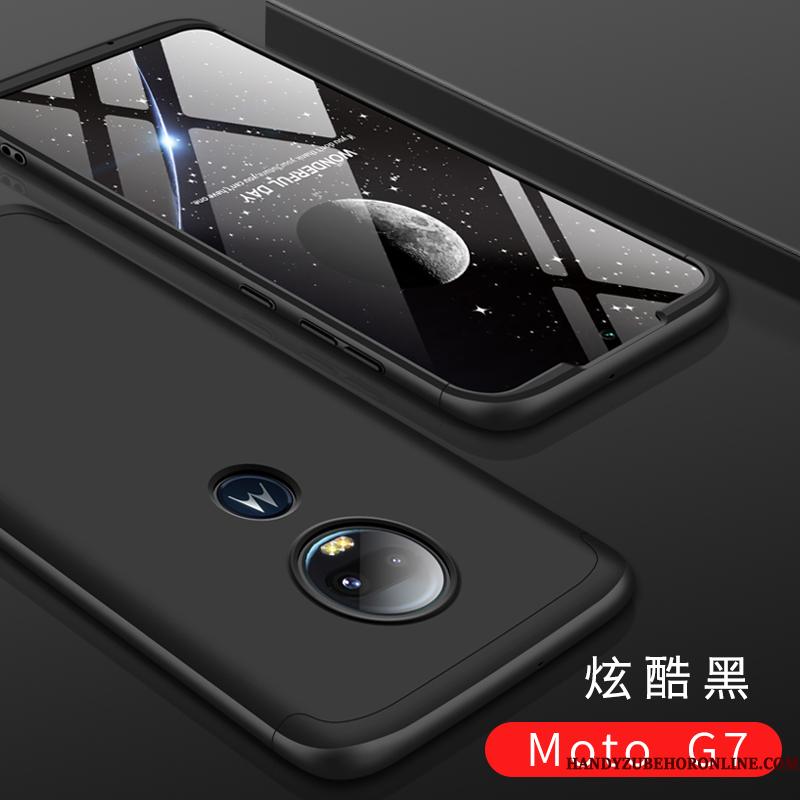 Moto G7 Kreativ Etui Telefon Nubuck Cover Anti-fald Hærdning