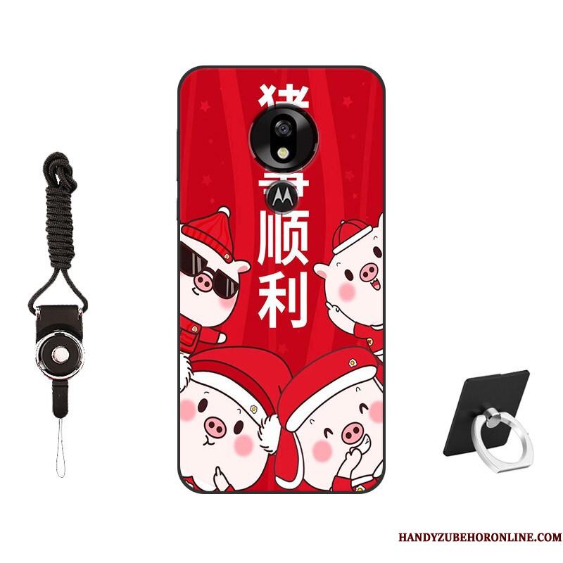 Moto G7 Play Cover Anti-fald Rød Net Red Beskyttelse Telefon Etui