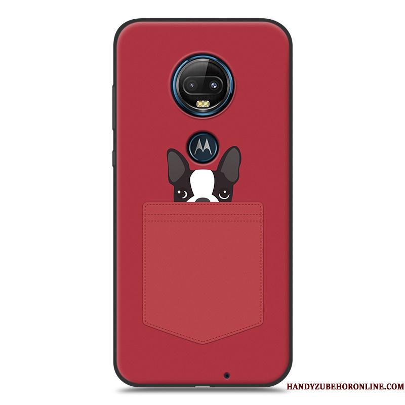 Moto G7 Telefon Etui Smuk Silikone Sort Alt Inklusive Cartoon Hængende Ornamenter