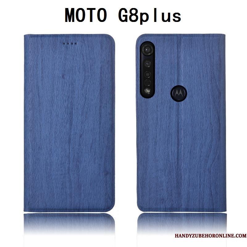 Moto G8 Plus Etui Telefon Alt Inklusive Blød Ny Anti-fald Lædertaske