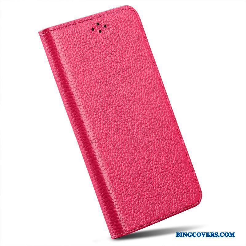 Moto Nexus 6 Folio Beskyttelse Lædertaske Cover Rød Telefon Etui Mobiltelefon