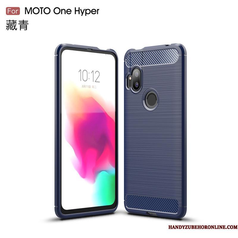 Motorola One Hyper Rød Blød Anti-fald Beskyttelse Solid Farve Telefon Etui Business