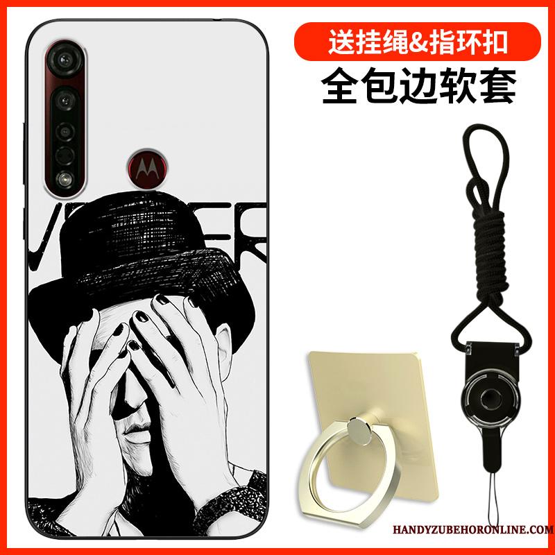 Motorola One Macro Malet Simple Cover Af Personlighed Beskyttelse Silikone Telefon Etui