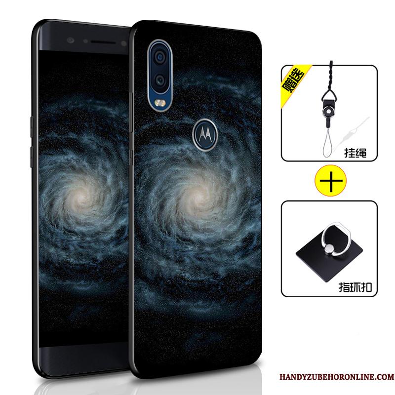 Motorola One Vision Telefon Etui Beskyttelse Alt Inklusive Silikone Mørkeblå Anti-fald Blød
