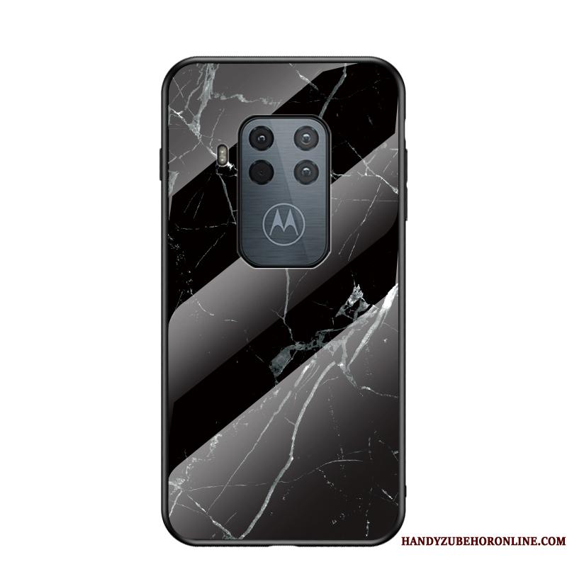 Motorola One Zoom Anti-fald Blå Hård Alt Inklusive Beskyttelse Telefon Etui Cover