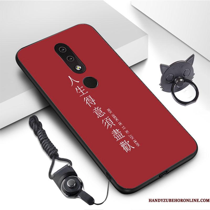 Nokia 4.2 Af Personlighed Hvid Lyse Telefon Etui Net Red Alt Inklusive Cover