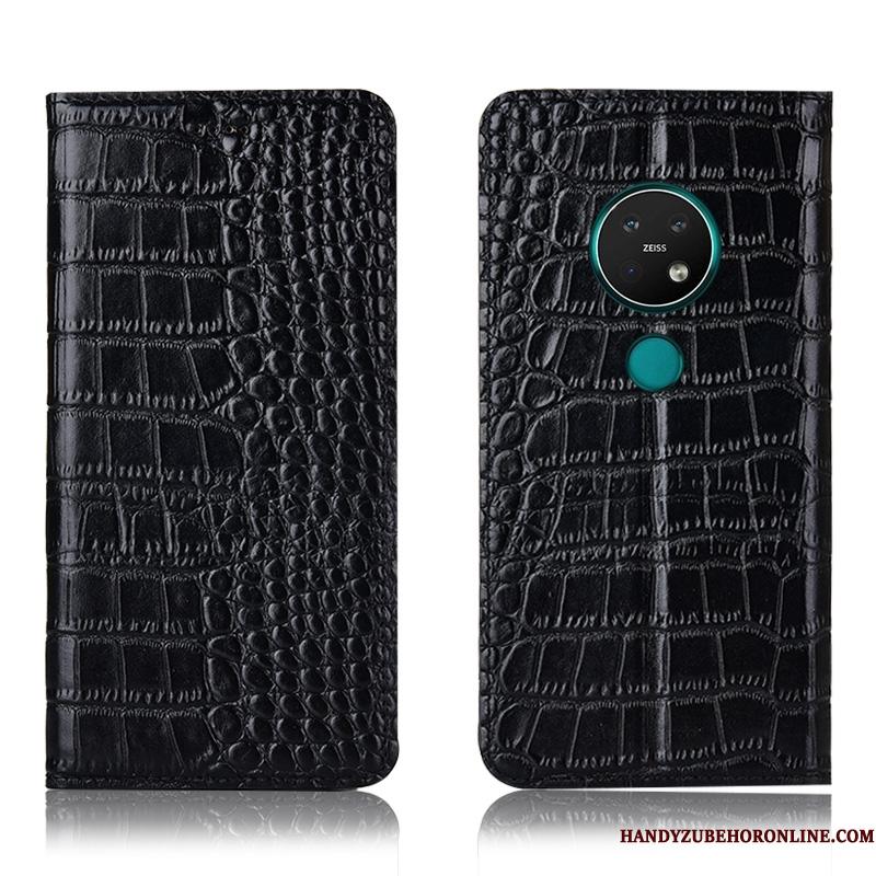 Nokia 6.2 Lædertaske Blå Telefon Etui Beskyttelse Krokodille Anti-fald Cover