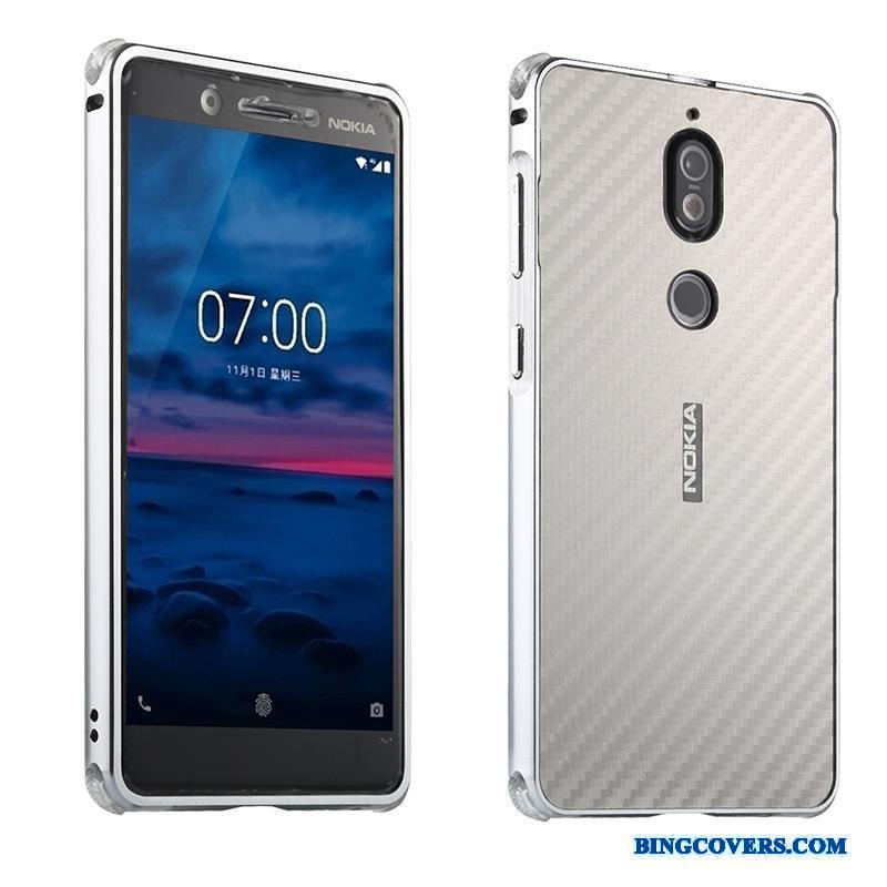 Nokia 7 Etui Metal Ramme Cover Anti-fald Beskyttelse Bagdæksel Grøn